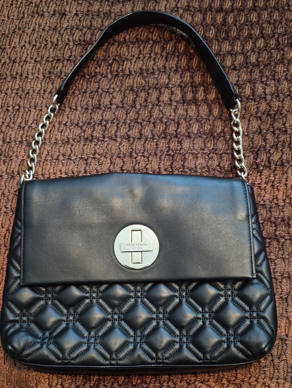 Kate Spade Quilted Shoulder Bag in Black